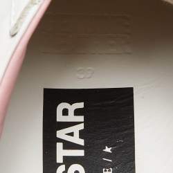 Pre Owned Golden Goose White Leather Hi Star Low Top Sneakers Size 39