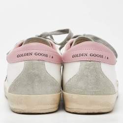 Pre Owned Golden Goose White Leather Hi Star Low Top Sneakers Size 39