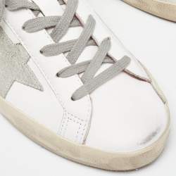 Pre Owned Golden Goose White Leather Hi Star Low Top Sneakers Size 39