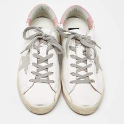 Pre Owned Golden Goose White Leather Hi Star Low Top Sneakers Size 39