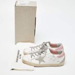 Pre Owned Golden Goose White Leather Hi Star Low Top Sneakers Size 39