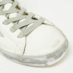 Pre Owned Golden Goose White Leather Francy Sneakers Size 39