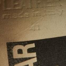 Pre Owned Golden Goose Green/White Leather Superstar Low Top Sneakers Size 41 