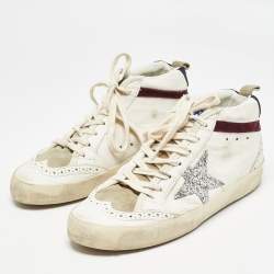 Golden Goose White Leather Midstar High Top Sneakers Size 37