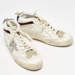 Golden Goose White Leather Midstar High Top Sneakers Size 37