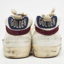 Golden Goose White Leather Midstar High Top Sneakers Size 37