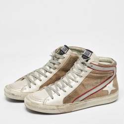 Pre Owned Golden Goose Multicolor Suede and Leather Slide Sneakers Size 40