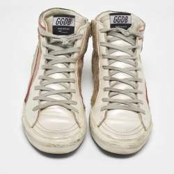 Pre Owned Golden Goose Multicolor Suede and Leather Slide Sneakers Size 40