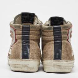 Pre Owned Golden Goose Multicolor Suede and Leather Slide Sneakers Size 40