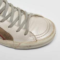 Pre Owned Golden Goose Multicolor Suede and Leather Slide Sneakers Size 40