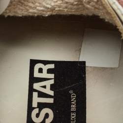 Pre Owned Golden Goose Tri Color Leather and Suede Superstar Low Top Sneakers Size 37