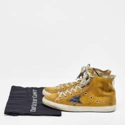 Pre Owned Golden Goose Yellow Suede Francy High Top Sneakers Size 40