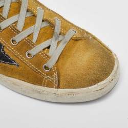 Pre Owned Golden Goose Yellow Suede Francy High Top Sneakers Size 40