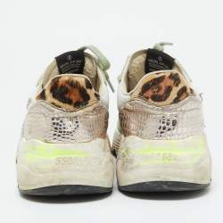 Golden Goose Multicolor Leather, Mesh and Suede Low Top Sneakers Size 38