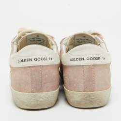 Golden Goose Pink Suede Superstar Low Top Sneakers Size 37