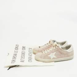 Golden Goose Pink Suede Superstar Low Top Sneakers Size 37