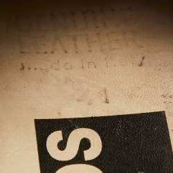 Pre Owned Golden Goose Gold/Black Leather and Mesh Records Sneakers Size 41