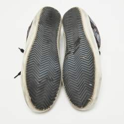 Pre Owned Golden Goose White Canvas and Leather Superstar Lace Up Sneakers Size 40