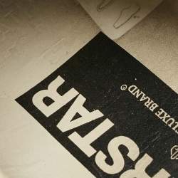 Pre Owned Golden Goose White/Gold Leather Superstar Sneakers Size 37