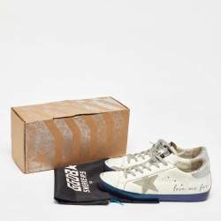 Golden Goose White Leather Super Star Low Top Sneakers Size 41