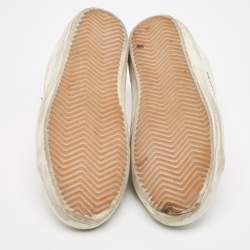 Pre Owned Golden Goose White Leather Superstar Mules Size 38