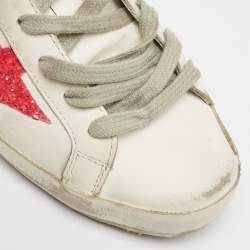 Pre Owned Golden Goose White Leather Superstar Mules Size 38