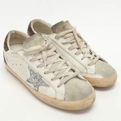 Golden Goose White Leather Superstar Low Top Sneakers Size 39