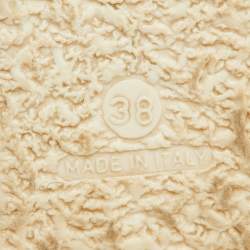 Pre Owned Golden Goose Metallic Leather Superstar Low Top Sneakers Size 38