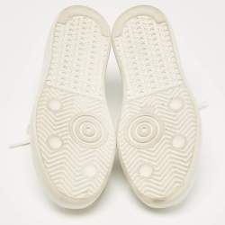 Pre Owned Golden Goose White Leather Super Star Lace Up Sneakers Size 40