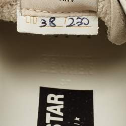 Pre Owned Golden Goose Gold Glitter and Suede Superstar Mules Size 37