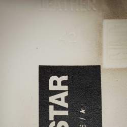 Pre Owned Golden Goose Black/White Leather Super Star Lace Up Sneakers Size 42