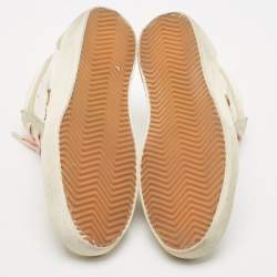 Pre Owned Golden Goose Grey Calf Hair and Leather Mid star High Top Sneakers Size 38