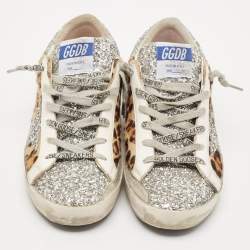 Pre Owned Golden Goose Multicolor Calf Hair and Leather Super Star Low Top Sneakers Size 39