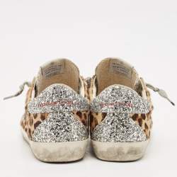 Pre Owned Golden Goose Multicolor Calf Hair and Leather Super Star Low Top Sneakers Size 39