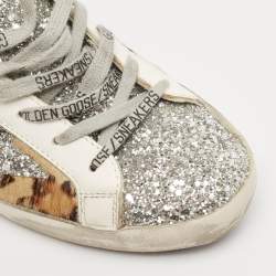Pre Owned Golden Goose Multicolor Calf Hair and Leather Super Star Low Top Sneakers Size 39
