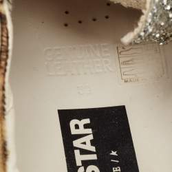Pre Owned Golden Goose Multicolor Calf Hair and Leather Super Star Low Top Sneakers Size 39