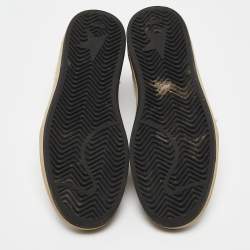 Pre Owned Golden Goose White/Grey Leather and Suede Ballstar Low Top Sneakers Size 38