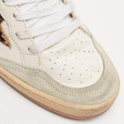Pre Owned Golden Goose Multicolor Calf Hair and Suede Super Star Sneakers Size 37