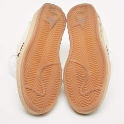 Pre Owned Golden Goose Multicolor Calf Hair and Suede Super Star Sneakers Size 37