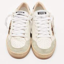 Pre Owned Golden Goose Multicolor Calf Hair and Suede Super Star Sneakers Size 37