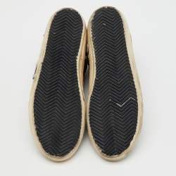 Pre Owned Golden Goose Multicolor Leather and Leopard Print Calf Hair High Top Sneakers Size 39