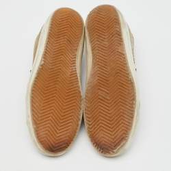 Golden Goose Multicolor Knit Fabric and Leather Superstar Low Top Sneakers Size 40