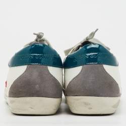 Pre Owned Golden Goose White Leather Beads Super Star Low Top Sneakers Size 38