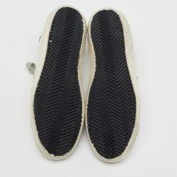 Pre Owned Golden Goose White Leather Beads Super Star Low Top Sneakers Size 38