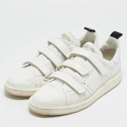 Pre Owned Golden Goose White Leather Low Top Sneakers Size 43