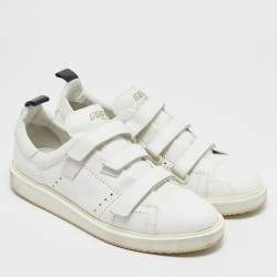 Pre Owned Golden Goose White Leather Low Top Sneakers Size 43