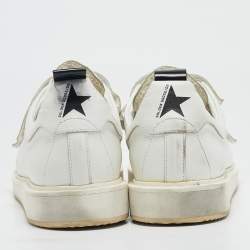 Pre Owned Golden Goose White Leather Low Top Sneakers Size 43