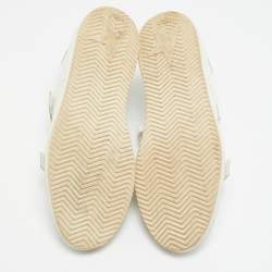 Pre Owned Golden Goose White Leather Low Top Sneakers Size 43