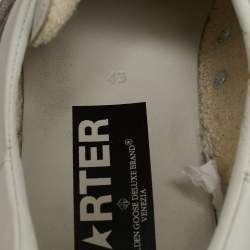 Pre Owned Golden Goose White Leather Low Top Sneakers Size 43