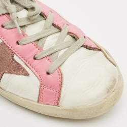 Golden Goose White Leather Super Star Low Top Sneakers Size 38